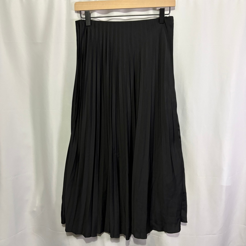 J.Crew Womens Gwyneth Black Pleated Midi Skirt BN757 XS Accordion Pleat A-Line